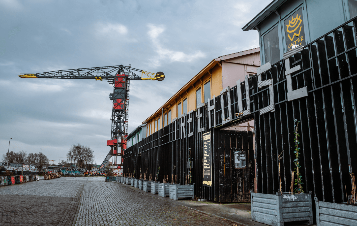 Industrial waterfront with TREEHOUSE